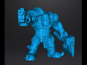 STELLAR ORC MINIATURE MODEL FOR GRIM SCIFI GAMES RPG DND Modèles 3D en vedette