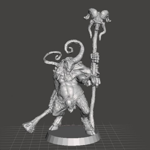 CHAOS BEASTMAN MINIATURE FIGURE FOR FANTASY GAMES DND RPG Modèles 3D en vedette .c4d .max .obj .3ds .fbx .stl .blend 