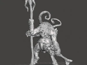 CHAOS BEASTMAN MINIATURE FIGURE FOR FANTASY GAMES DND RPG 3D Print Model
