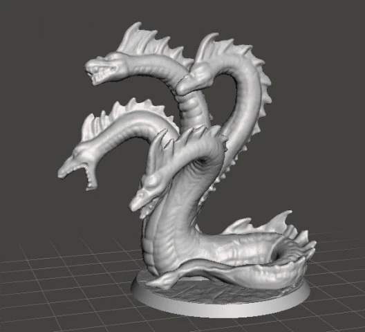 MINIATUROWY MODEL LERNAEAN HYDRA DO GIER FANTASY DND I RPG Model do druku 3D .c4d .max .obj .3ds .fbx .stl .blend 