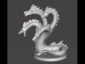 LERNAEAN HYDRA MINIATURE MODEL FOR FANTASY GAMES DND AND RPG 3D Print Model
