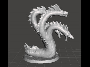 LERNAEAN HYDRA MINIATURE MODEL FOR FANTASY GAMES DND AND RPG 3D Baskı Modeli