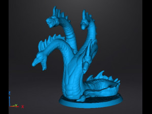 LERNAEAN HYDRA MINIATURE MODEL FOR FANTASY GAMES DND AND RPG 3D Baskı Modeli