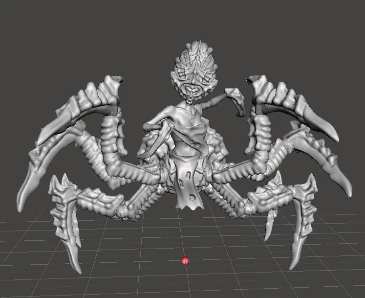 DRIDER WARRIOR MINIATURE MODEL FOR FANTASY GAMES DND RPG 3D Print Model .c4d .max .obj .3ds .fbx .stl .blend 