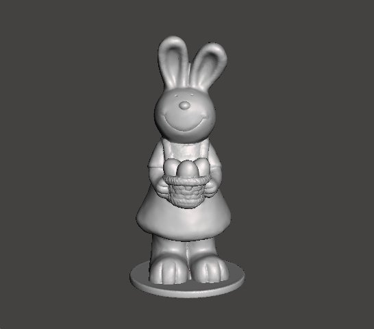 EASTER BUNNY WITH BASKET AND EGGS FIGURE MODEL ORNAMENT 3D Принт Модель .c4d .max .obj .3ds .fbx .stl .blend 