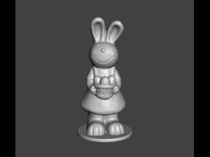 EASTER BUNNY WITH BASKET AND EGGS FIGURE MODEL ORNAMENT 3Dプリントモデル