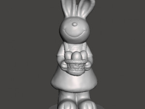 EASTER BUNNY WITH BASKET AND EGGS FIGURE MODEL ORNAMENT 3D Принт Модель