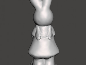 EASTER BUNNY WITH BASKET AND EGGS FIGURE MODEL ORNAMENT 3D Принт Модель