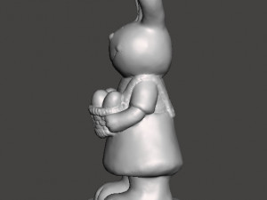 EASTER BUNNY WITH BASKET AND EGGS FIGURE MODEL ORNAMENT 3D Принт Модель