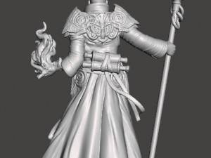 FIREBALL WIZARD MINIATURE MODEL FOR FANTASY GAMES DND RPG 3D प्रिंट मॉडल