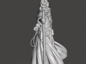 FIREBALL WIZARD MINIATURE MODEL FOR FANTASY GAMES DND RPG 3D प्रिंट मॉडल