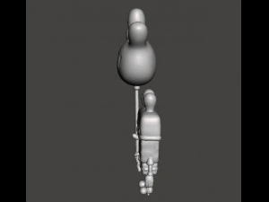 SPONGEBOB WITH BALLOON GLOVE WORLD FIGURE MODEL CARTOON 3D Print Model