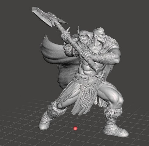 NORTHMAN BARBARIAN HERO MINIATURE MODEL FOR GAMES DND RPG Modello di stampa 3D .c4d .max .obj .3ds .fbx .stl .blend 