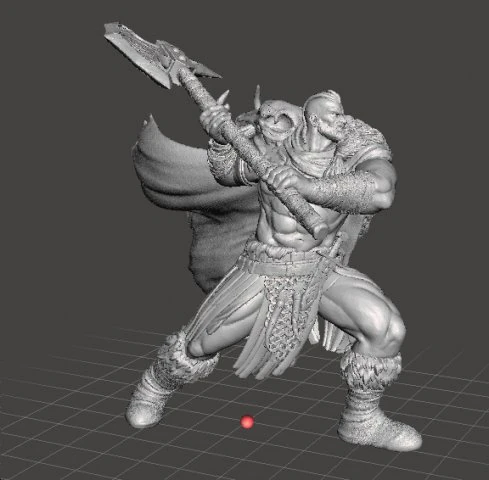 MODELO EM MINIATURA DO HER&Oacute;I B&Aacute;RBARO DE NORTHMAN PARA JOGOS DND RPG Modelo de Impressão 3D .c4d .max .obj .3ds .fbx .stl .blend 