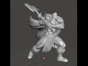 МИНИАТЮРНАЯ МОДЕЛЬ NORTHMAN BARBARIAN HERO ДЛЯ ИГР DND RPG 3D Принт Модель