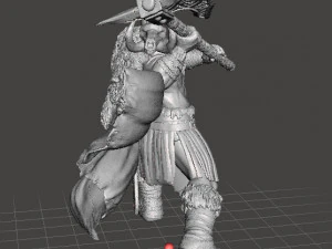 MODELO EM MINIATURA DO HER&Oacute;I B&Aacute;RBARO DE NORTHMAN PARA JOGOS DND RPG Modelo de Impressão 3D