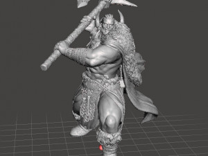 NORTHMAN BARBARIAN HERO MINIATURE MODEL FOR GAMES DND RPG Modello di stampa 3D