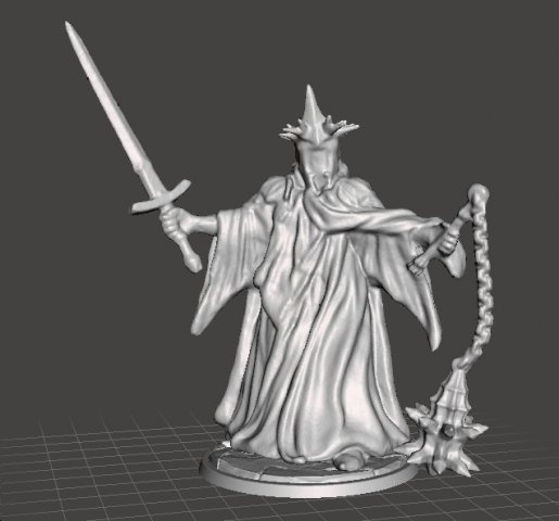 WITCH KING MINIATURE MODEL FOR FANTASY GAMES DND AND RPG 3D-Druckmodell .c4d .max .obj .3ds .fbx .stl .blend 