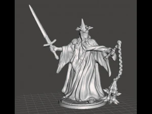 МИНИАТЮРНАЯ МОДЕЛЬ WITCH KING ДЛЯ ФЭНТЕЗИ-ИГР DND И RPG 3D Принт Модель
