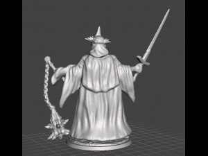WITCH KING MINIATURE MODEL FOR FANTASY GAMES DND AND RPG 3D-Druckmodell