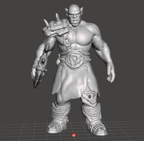 ORC WARRIOR WITH AXE MINIATURE MODEL FOR FANTASY GAMES DND AND RPG Model Cetak 3D .c4d .max .obj .3ds .fbx .stl .blend 