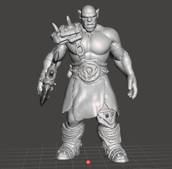 ORC WARRIOR WITH AXE MINIATURE MODEL FOR FANTASY GAMES DND AND RPG 3D Print Model .c4d .max .obj .3ds .fbx .stl .blend 