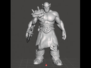 ORC WARRIOR WITH AXE MINIATURE MODEL FOR FANTASY GAMES DND AND RPG Modelo de impresión 3D