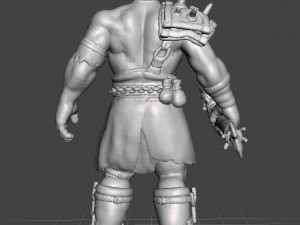 ORC WARRIOR WITH AXE MINIATURE MODEL FOR FANTASY GAMES DND AND RPG Model Cetak 3D