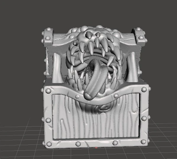 MIMIC CHEST MINIATURE MODEL FOR FANTASY GAMES DND RPG 3D Print Model .c4d .max .obj .3ds .fbx .stl .blend 