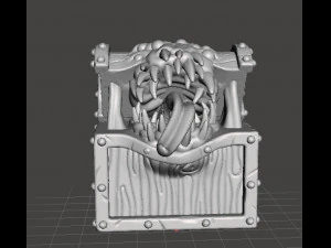 МИНИАТЮРНАЯ МОДЕЛЬ МИМИЧЕСКОГО СУНДУКА ДЛЯ ФЭНТЕЗИ-ИГР DND RPG 3D Принт Модель