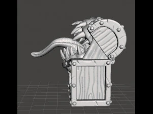 MIMIC CHEST MINIATURE MODEL FOR FANTASY GAMES DND RPG 3D Print Model