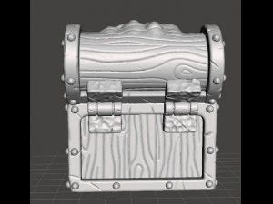 MIMIC CHEST MINIATURE MODEL FOR FANTASY GAMES DND RPG 3D Print Model