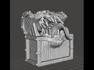 MIMIC CHEST MINIATURE MODEL FOR FANTASY GAMES DND RPG Modèles 3D en vedette