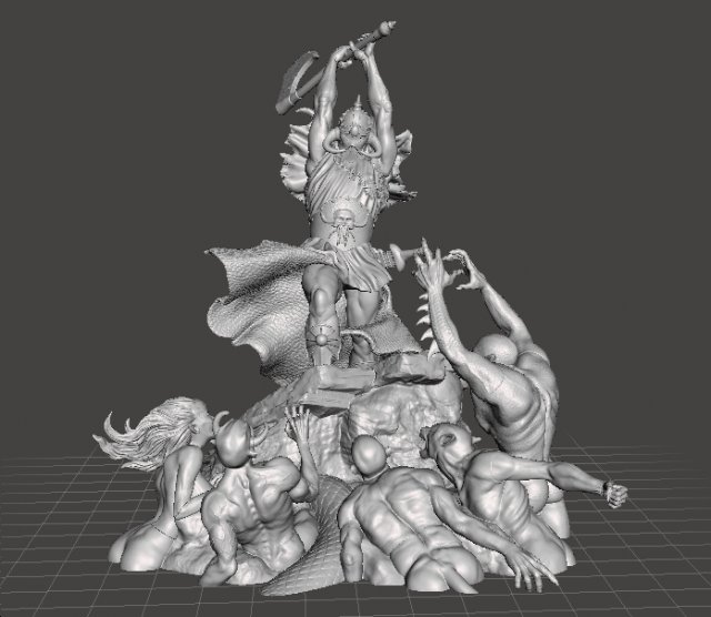 DEALER OF DEATH ART FIGURE STATUE DIORAMA MODEL FANTASY COLLECTIBLE 3Dプリントモデル .c4d .max .obj .3ds .fbx .stl .blend 