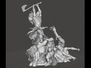 RIVENDITORE DI DEATH ART FIGURE STATUA DIORAMA MODELLO FANTASY DA COLLEZIONE Modello di stampa 3D