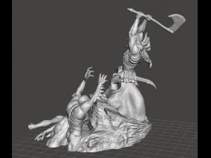 RIVENDITORE DI DEATH ART FIGURE STATUA DIORAMA MODELLO FANTASY DA COLLEZIONE Modello di stampa 3D