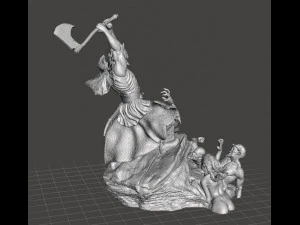 RIVENDITORE DI DEATH ART FIGURE STATUA DIORAMA MODELLO FANTASY DA COLLEZIONE Modello di stampa 3D