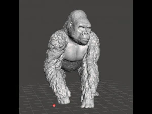 GORILLA PVC PLASTIC FIGUUR SPEELGOEDMODEL WILDLIFE 3D printmodel