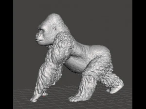 GORILLA PVC PLASTIC FIGURE TOY MODEL WILDLIFE 3D Print Model