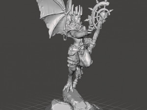 DEMONETTE QUEEN OF CHAOS MINIATURE MODEL FOR GAMES RPG DND 3D Принт Модель