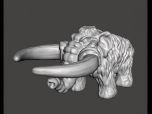 MIGHTYMAX WOOLY MAMMOTH 1992 PVC FIGURE MINIATURE TOY 3D-printmodel