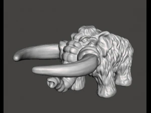 MIGHTYMAX WOOLY MAMMOTH 1992 PVC-FIGUR MINIATURSPIELZEUG 3D Druckmodell