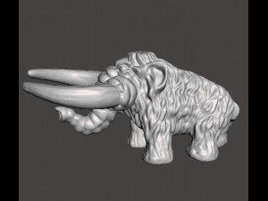MIGHTYMAX WOOLY MAMMOTH 1992 PVC FIGURE MINIATURE TOY Modèles 3D en vedette