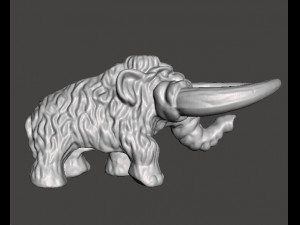 MIGHTYMAX WOOLY MAMMOTH 1992 PVC FIGURE MINIATURE TOY Modèles 3D en vedette