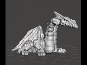 MIGHTYMAX ZWEIK&Ouml;PFIGER DRACHE 1992 PVC-FIGUR MINIATURSPIELZEUG 3D Druckmodell