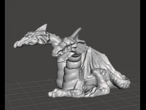 MIGHTYMAX TWO HEADED DRAGON 1992 PVC FIGURE MINIATURE TOY Model Cetak 3D