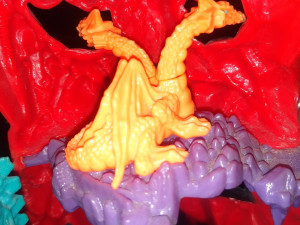 MIGHTYMAX TWO HEADED DRAGON 1992 PVC FIGURE MINIATURE TOY Model Cetak 3D