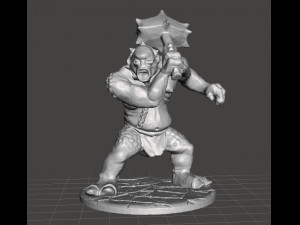 CAVE TROLL MINIATURE MODEL FOR FANTASY GAMES DnD AND RPG 3D Print Model