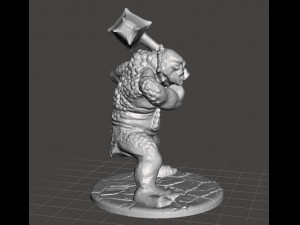 CAVE TROLL MINIATURE MODEL FOR FANTASY GAMES DnD AND RPG 3D Print Model