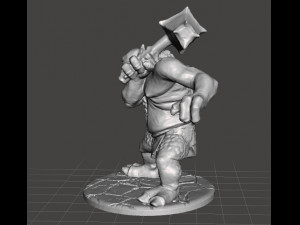 CAVE TROLL MINIATURE MODEL FOR FANTASY GAMES DnD AND RPG 3D Print Model